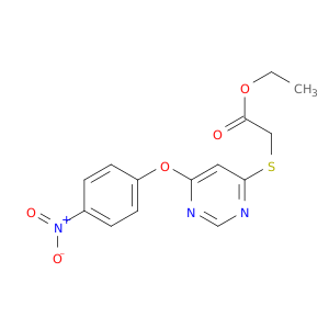 Acetic acid,2-[[6-(4-nitrophenoxy)-4-pyrimidinyl]thio]-, ethyl ester