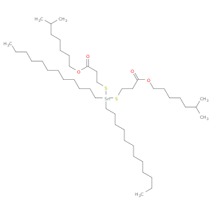 Propanoicacid, 3,3'-[(didodecylstannylene)bis(thio)]bis-, diisooctyl ester (9CI)