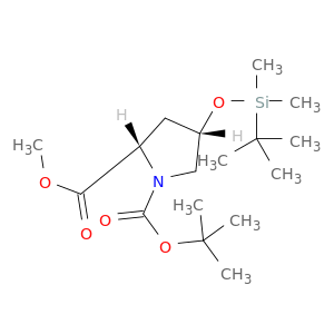 (2S,4S)-1-叔丁基 2-甲基 4-((叔丁基二甲基硅烷基)氧基)吡咯烷-1,2-二甲酸酯