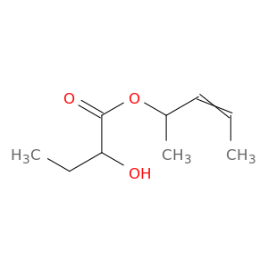 Butanoic acid, 2-hydroxy-, 1-methyl-2-butenyl ester