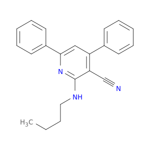 3-Pyridinecarbonitrile, 2-(butylamino)-4,6-diphenyl-