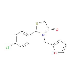 4-Thiazolidinone, 2-(4-chlorophenyl)-3-(2-furanylmethyl)-