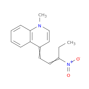 Quinoline, 1,4-dihydro-1-methyl-4-(3-nitro-2-pentenylidene)-
