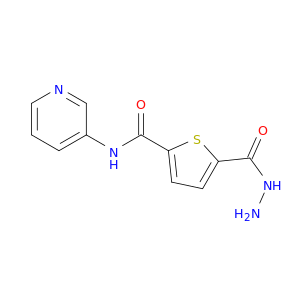 2-Thiophenecarboxylic acid, 5-[(3-pyridinylamino)carbonyl]-, hydrazide