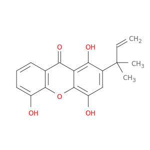9H-Xanthen-9-one, 2-(1,1-dimethyl-2-propenyl)-1,4,5-trihydroxy-