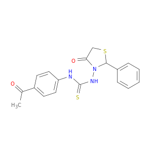Thiourea, N-(4-acetylphenyl)-N'-(4-oxo-2-phenyl-3-thiazolidinyl)-