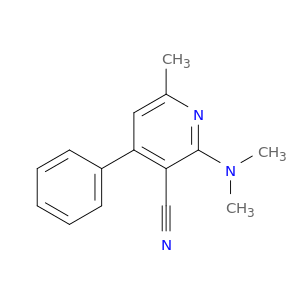3-Pyridinecarbonitrile, 2-(dimethylamino)-6-methyl-4-phenyl-