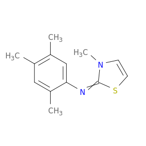Benzenamine, 2,4,5-trimethyl-N-(3-methyl-2(3H)-thiazolylidene)-