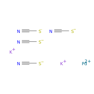 钯(2-),四(硫氰酸盐)-,钾(1：2),(SP-4-1)-