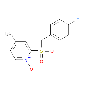 Pyridine, 2-[[(4-fluorophenyl)methyl]sulfonyl]-4-methyl-, 1-oxide