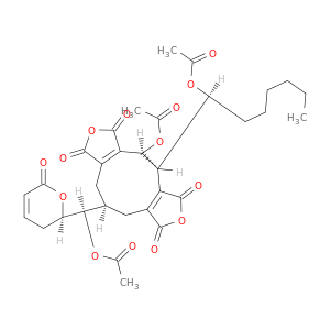 1H-Cyclonona[1,2-c:5,6-c']difuran-1,3,6,8(4H)-tetrone,4-(acetyloxy)-10-[(R)-(acetyloxy)[(2R)-3,6-dihydro-6-oxo-2H-pyran-2-yl]methyl]-5-[(1S)-1-(acetyloxy)heptyl]-5,9,10,11-tetrahydro-,(4S,5R,10R)-rel-(-)- (9CI)