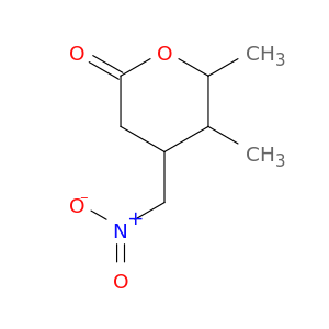 2H-Pyran-2-one, tetrahydro-5,6-dimethyl-4-(nitromethyl)-