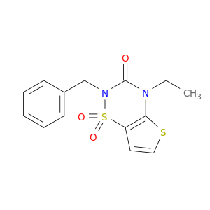 2-benzyl-4-ethyl-2h-thieno[2,3-e][1,2,4]thiadiazin-3(4h)-one 1,1-dioxide