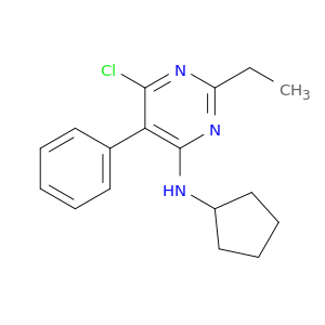 4-Pyrimidinamine, 6-chloro-N-cyclopentyl-2-ethyl-5-phenyl-