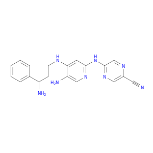 5-((5-Amino-4-((3-amino-3-phenylpropyl)amino)pyridin-2-yl)amino)pyrazine-2-carbonitrile
