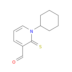3-Pyridinecarboxaldehyde, 1-cyclohexyl-1,2-dihydro-2-thioxo-