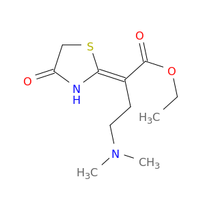 Butanoic acid,4-(dimethylamino)-2-(4-oxo-2-thiazolidinylidene)-, ethyl ester