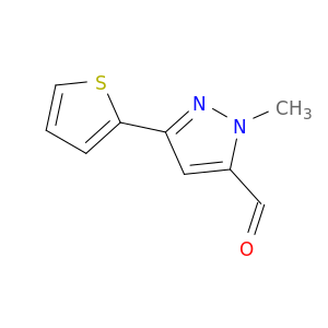 1H-吡唑-5-羧甲醛,1-甲基-3-(2-噻吩基)-
