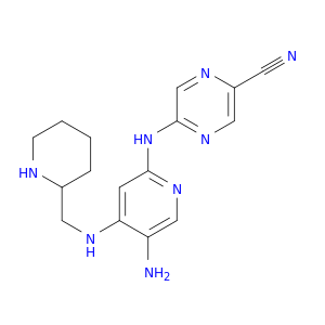 5-((5-Amino-4-((piperidin-2-ylmethyl)amino)pyridin-2-yl)amino)pyrazine-2-carbonitrile