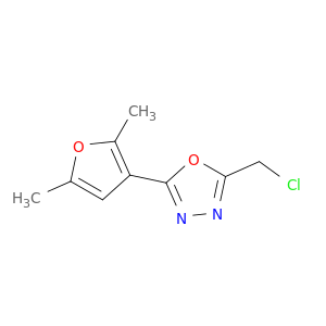 2-(chloromethyl)-5-(2,5-dimethylfuran-3-yl)-1,3,4-oxadiazole