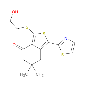 6,7-二氢-3-[(2-羟乙基)硫代]-6,6-二甲基-1-(2-噻唑基)苯并[c]噻吩-4(5h)-酮