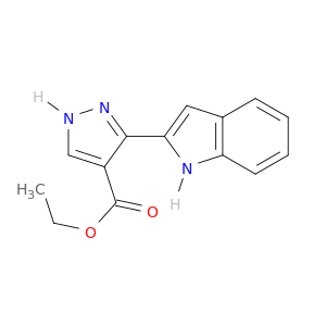 1H-Pyrazole-4-carboxylic acid, 3-(1H-indol-2-yl)-, ethyl ester
