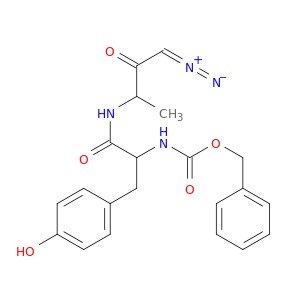 Carbamic acid,[2-[(3-diazo-1-methyl-2-oxopropyl)amino]-1-[(4-hydroxyphenyl)methyl]-2-oxoethyl]-,phenylmethyl ester (9CI)