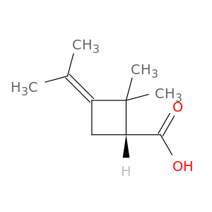 Cyclobutanecarboxylic acid, 2,2-dimethyl-3-(1-methylethylidene)-, (1R)-
