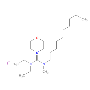 Morpholinium, 4-[(decylmethylamino)(diethylamino)methylene]-, iodide