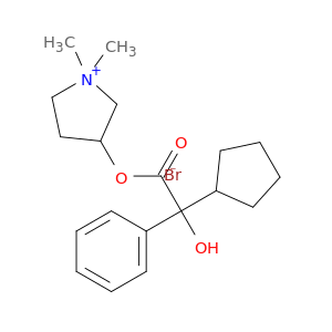 溴化 3-(2-环戊基-2-羟基-2-苯基乙酰氧基)-1,1-二甲基吡咯烷-1-嗡