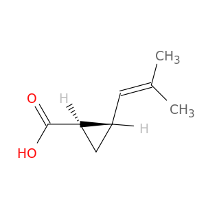 Cyclopropanecarboxylic acid, 2-(2-methyl-1-propenyl)-, trans-