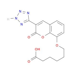 Hexanoic acid,6-[[2-oxo-3-(2H-tetrazol-5-yl)-2H-1-benzopyran-8-yl]oxy]-