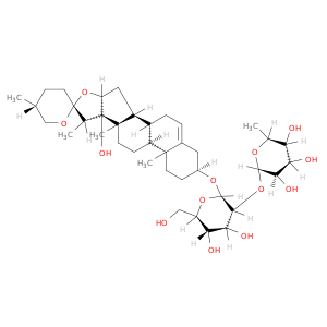 (3β,25R)-17-羟基螺甾-5-烯-3-基2-O-(6-脱氧-α-L-吡喃甘露糖基)-β-D-吡喃葡萄糖苷