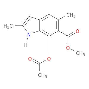 1H-Indole-6-carboxylic acid, 7-(acetyloxy)-2,5-dimethyl-, methyl ester