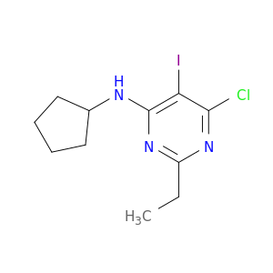 4-Pyrimidinamine, 6-chloro-N-cyclopentyl-2-ethyl-5-iodo-