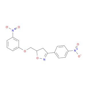 Isoxazole, 4,5-dihydro-5-[(3-nitrophenoxy)methyl]-3-(4-nitrophenyl)-
