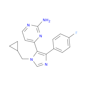 4-[1-(cyclopropylmethyl)-4-(4-fluorophenyl)-1h-imidazol-5-yl]pyrimidin-2-amine