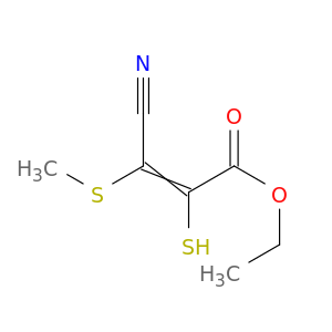 2-Propenoic acid, 3-cyano-2-mercapto-3-(methylthio)-, ethyl ester