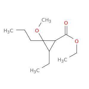 Cyclopropanecarboxylic acid, 3-ethyl-2-methoxy-2-propyl-, ethyl ester