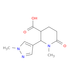 1-methyl-2-(1-methyl-1H-pyrazol-4-yl)-6-oxopiperidine-3-carboxylic acid
