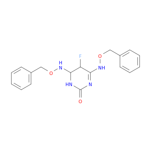 2(1H)-Pyrimidinone,5-fluoro-5,6-dihydro-4,6-bis[(phenylmethoxy)amino]-