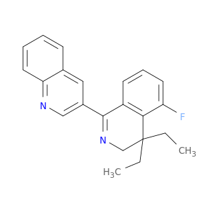 Quinoline, 3-(4,4-diethyl-5-fluoro-3,4-dihydro-1-isoquinolinyl)-