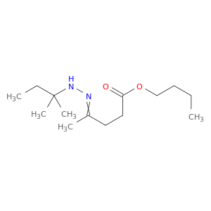 Pentanoic acid, 4-[(1,1-dimethylpropyl)hydrazono]-, butyl ester