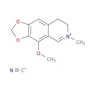 7,8-dihydro-4-methoxy-6-methyl-1,3-dioxolo(4,5-g)isoquinolinium cyanide