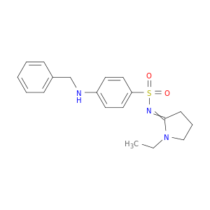 Benzenesulfonamide,N-(1-ethyl-2-pyrrolidinylidene)-4-[(phenylmethyl)amino]-