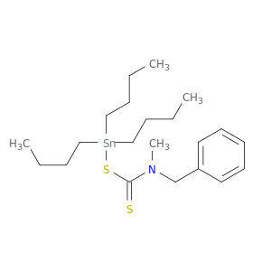 Stannane, tributyl[[[methyl(phenylmethyl)amino]thioxomethyl]thio]-