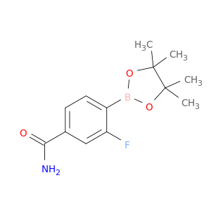 3-氟-4-(4,4,5,5-四甲基-1,3,2-二氧硼杂环戊烷-2-基)苯甲酰胺