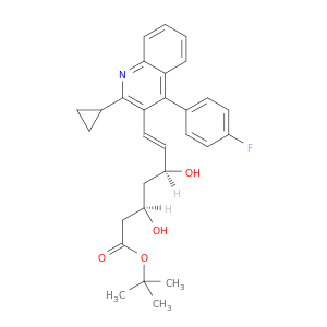 (3R,5S,E)-7-(2-环丙基-4-(4-氟苯基)喹啉-3-基)-3,5-二羟基庚-6-烯酸叔丁酯