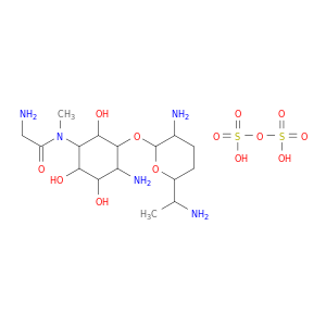 2-amino-N-[4-amino-3-[3-amino-6-(1-aminoethyl)oxan-2-yl]oxy-2,5,6-trihydroxy-cyclohexyl]-N-methyl-acetamide disulfate
