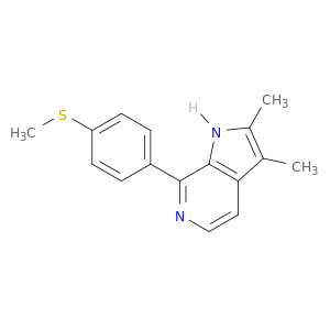 1H-Pyrrolo[2,3-c]pyridine, 2,3-dimethyl-7-[4-(methylthio)phenyl]-